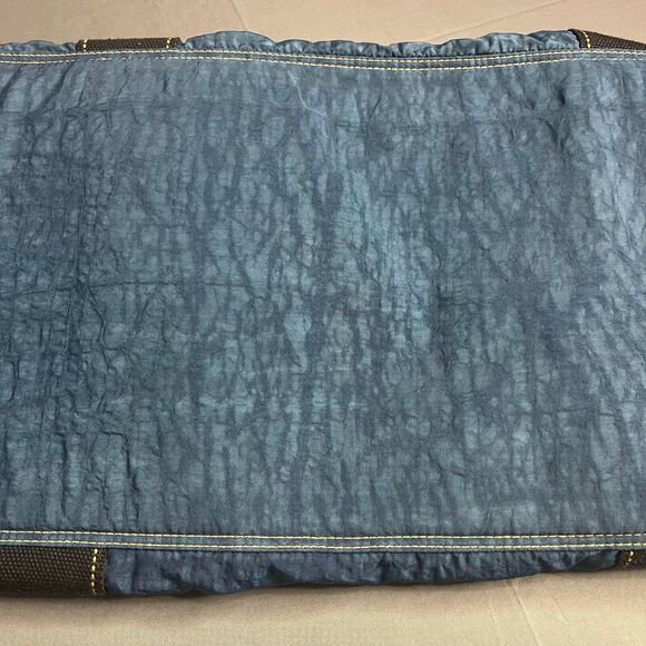 Vtg Kipling Large Duffle Bag Travel Weekender Nylon Zip Blue Overnight Tote - Picture 16 of 16